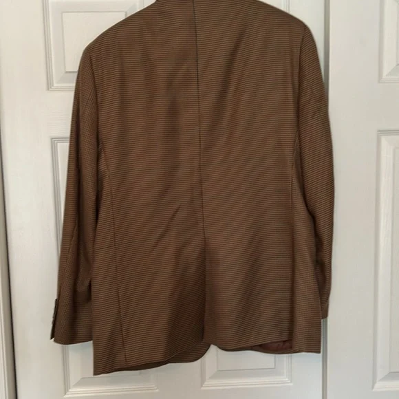 Greg Norman FOR Tasso Elba Men's Brown Plaid Blazer 42R. In fantastic condition! - Picture 9 of 10